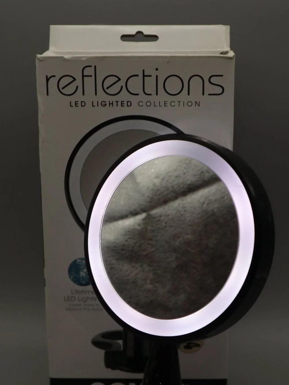 Conair Reflections LED Lighted Vanity Make-Up Mirror 3x/1x Magnification Black